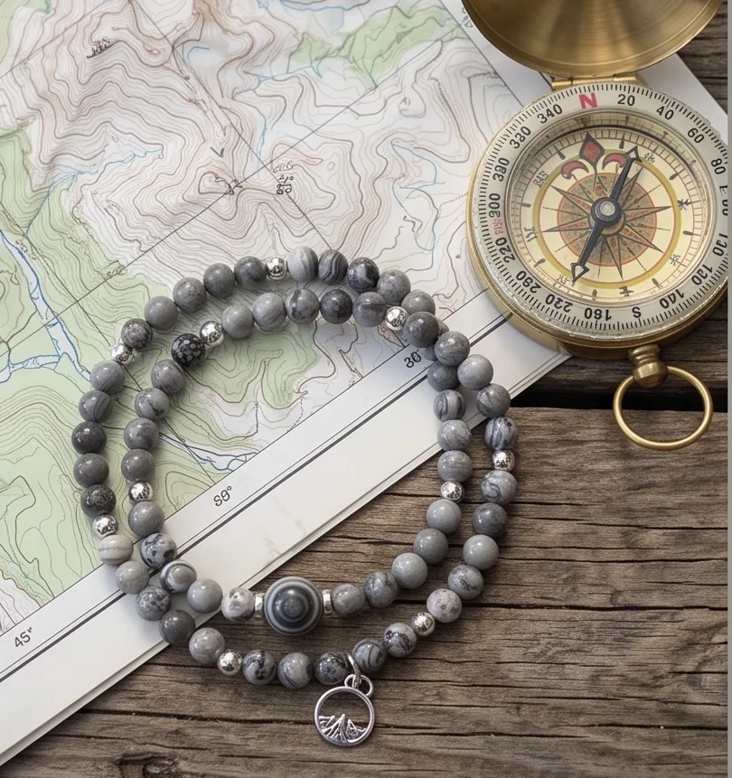 Basalt Grey Jasper Bracelet — handmade by Willow and Fox