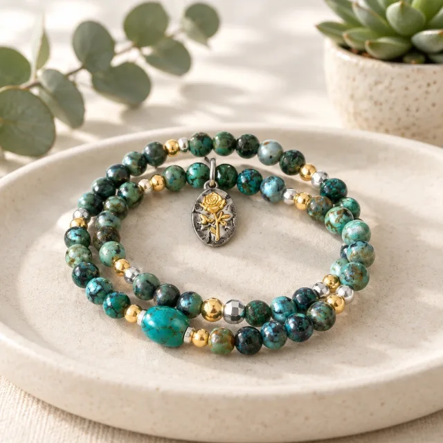 Briar Rose Turquoise Bracelet — handmade by Willow and Fox