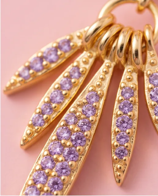 Amoret Lavender Spike Earrings — handmade by Willow and Fox