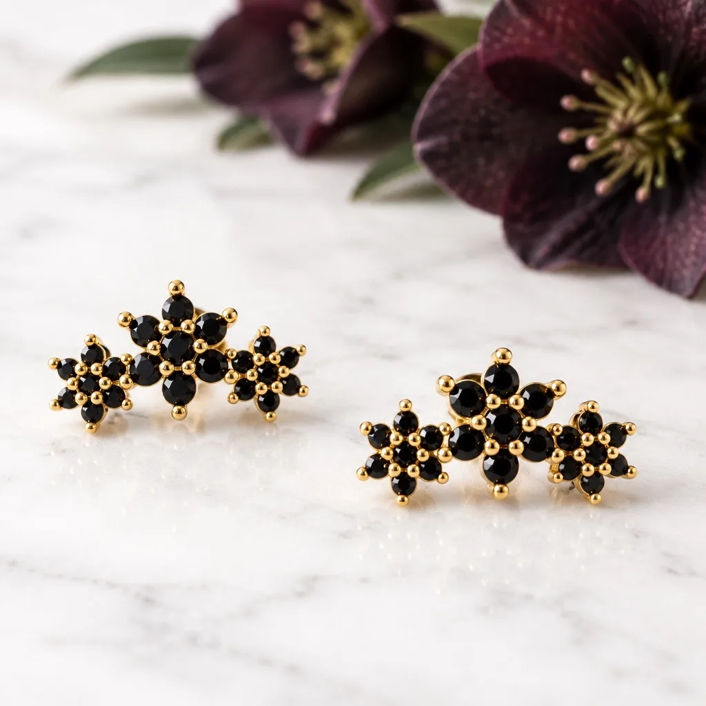 Belisama Sapphire Pave Hoops — handmade by Willow and Fox
