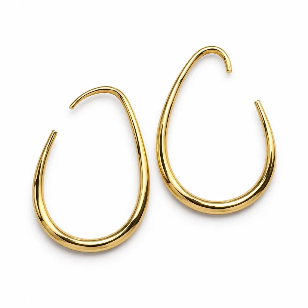Elowen Smooth Oval Hoops — handmade by Willow and Fox