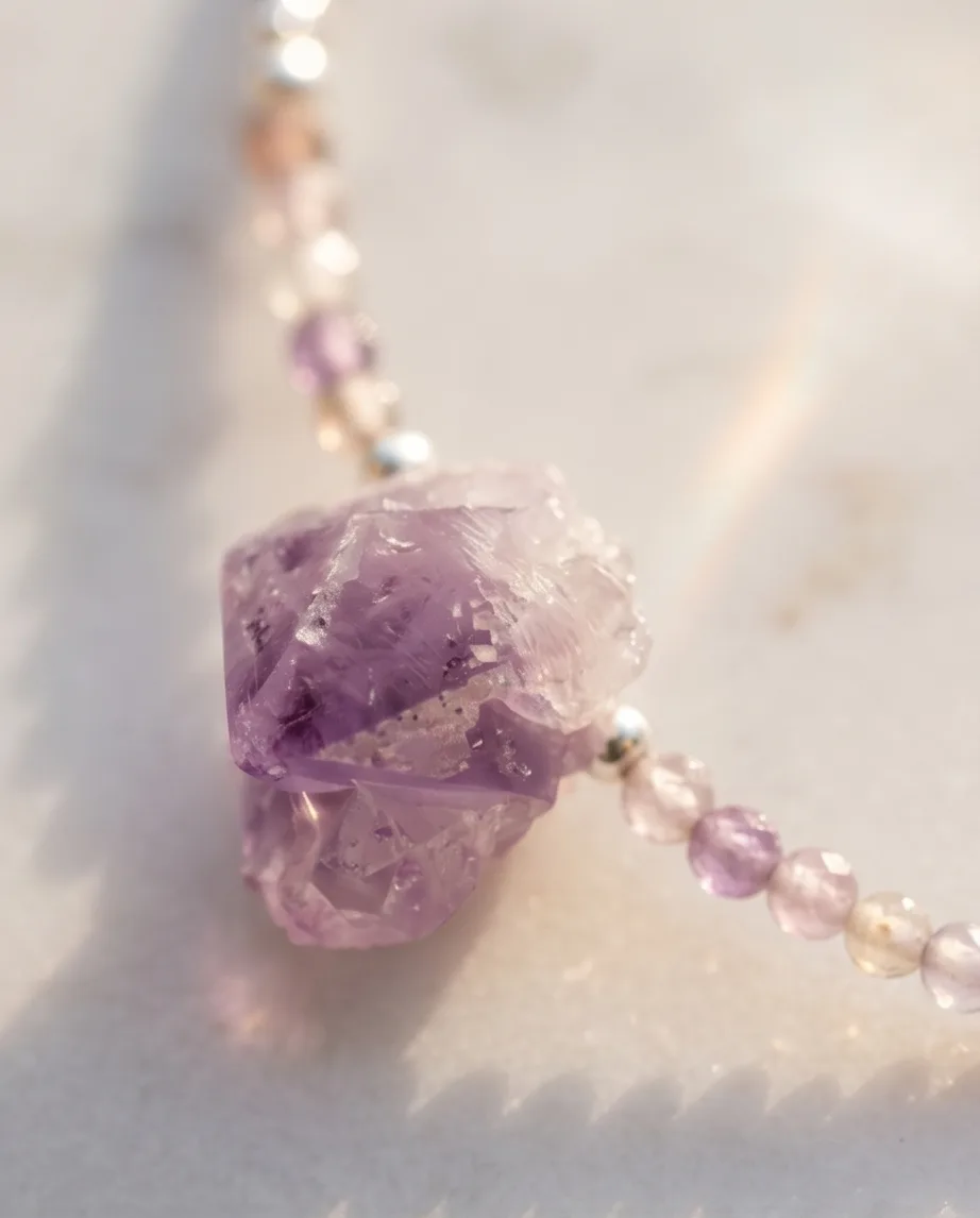 Amethyst Grimoire Necklace — handmade by Willow and Fox