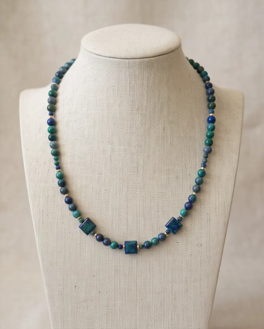 Chrysocolla Necklace — handmade by Willow and Fox